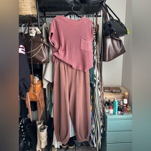 Free People Freya Sweater Set Mauve